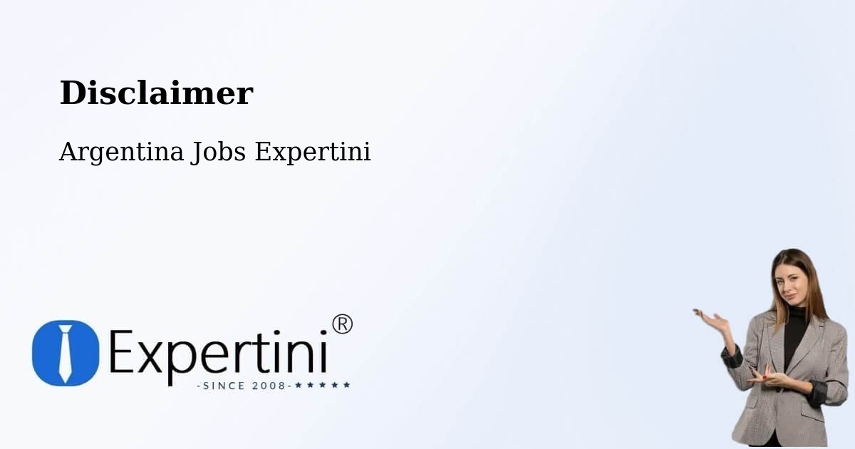 Disclaimer – Pico Truncado - Argentina Jobs Expertini